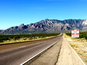 Approaching White Sands Missile Range