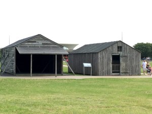 Garage on the left, Cabin on the right