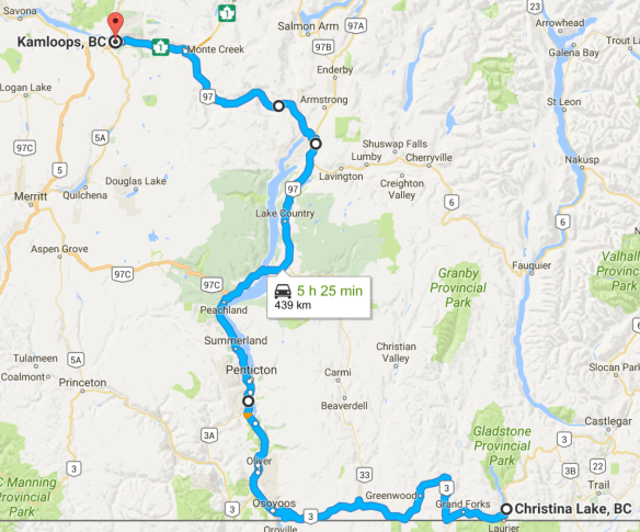 Ride Canadian Rockies-Map-Days 6